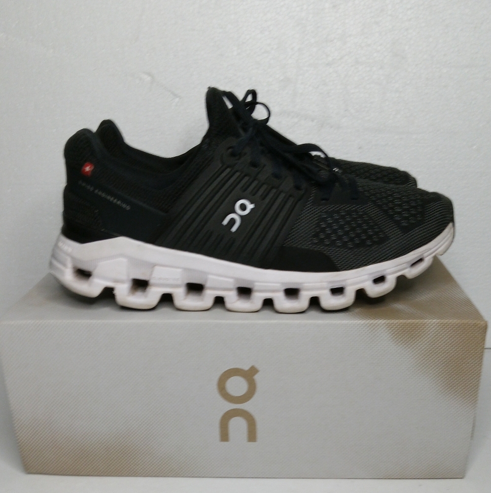 On Running Black and White Sneakers - Picture 3 of 8